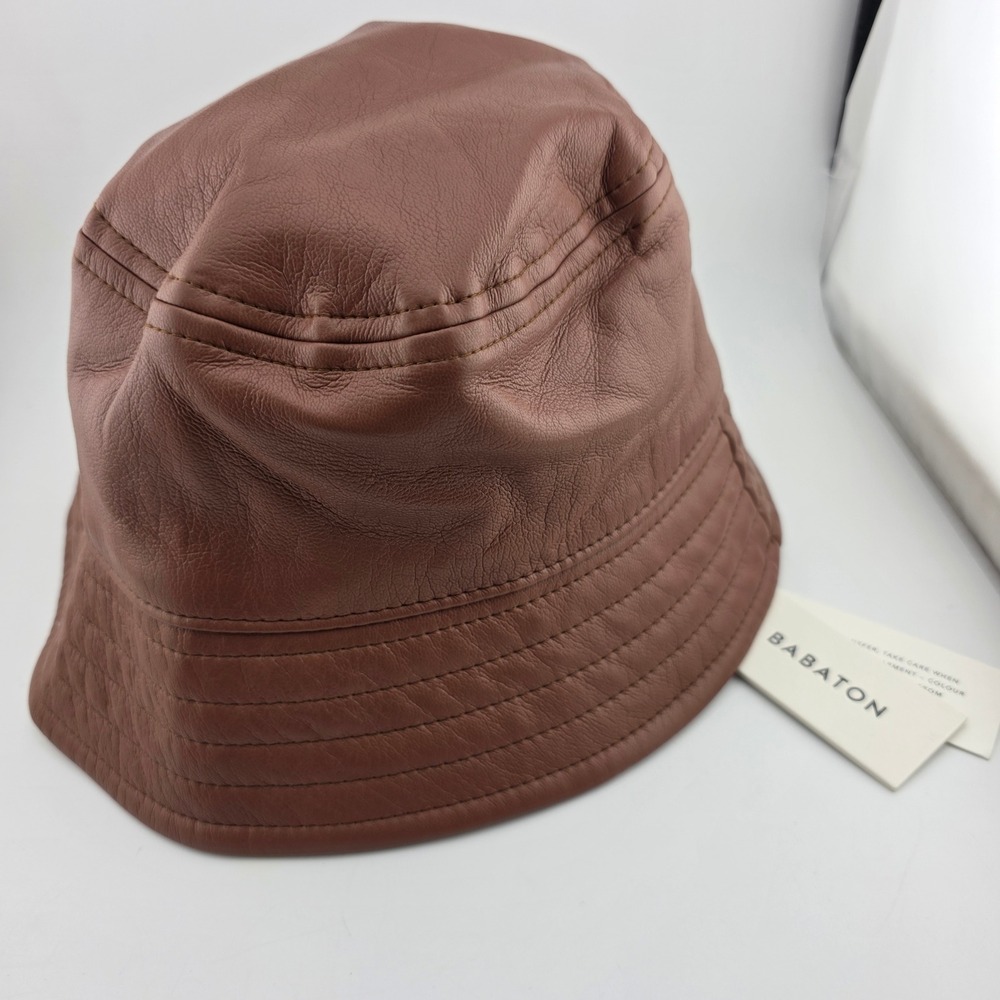 Babaton Stylish Bucket Hat S/M Patina Brown NEW Earthy chic Modern Streetwear